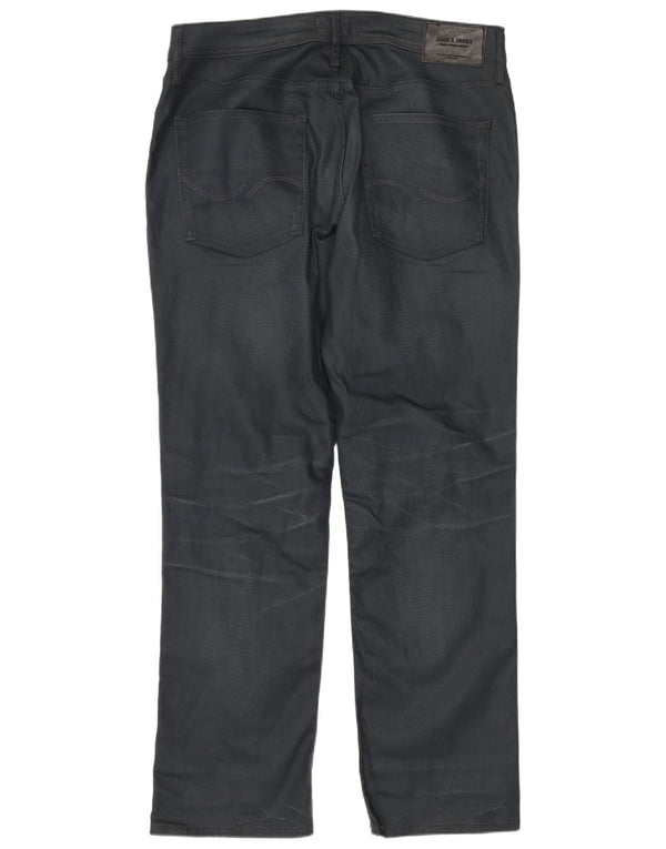 JACK & JONES Blugi drepti pentru bărbați W36 L32 Bumbac bleumarin