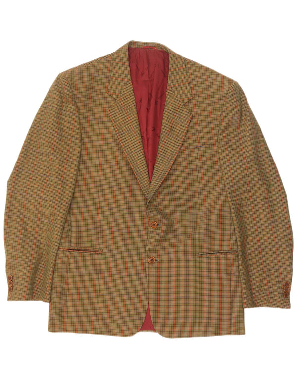 Jachetă Brooksfield pentru bărbați, cu 2 nasturi, IT 52 XL, lână verde vichy