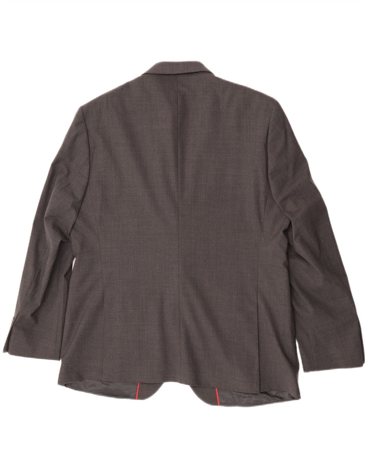 Jachetă pentru bărbați Marks & Spencer, cu 2 nasturi, UK 44 XL, lână cu carouri gri