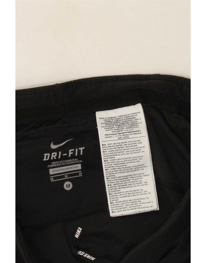 Leggings capri Nike Dri Fit pentru femei UK 12 Poliester mediu negru