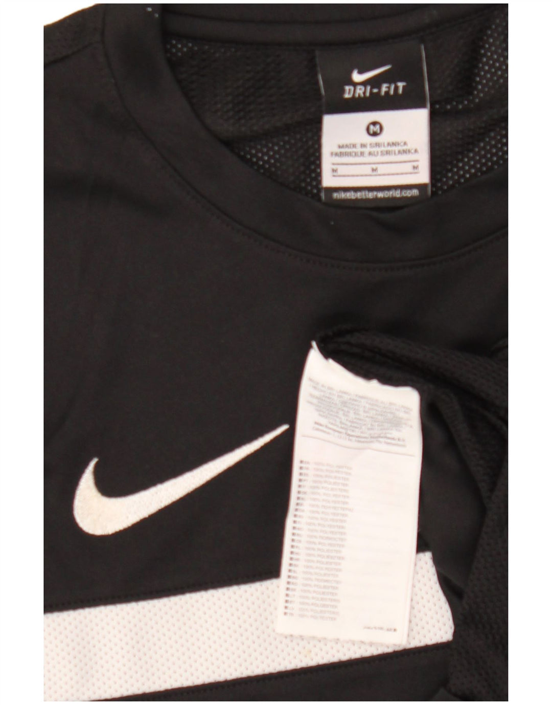 Tricou pentru bărbați Nike Top Mediu Negru Poliester Bloc de culoare