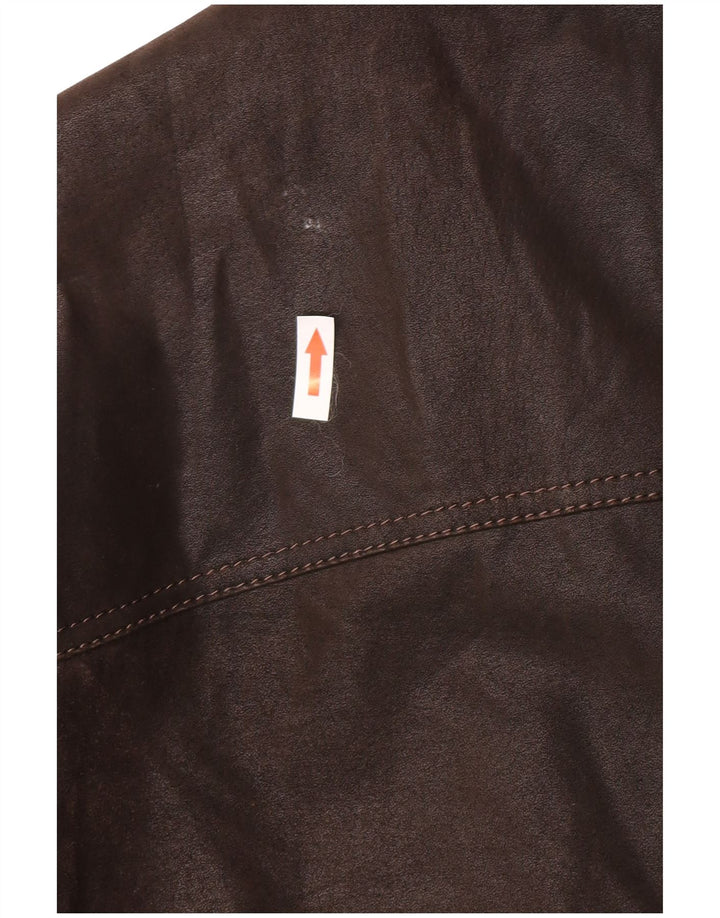 Jachetă de piele pentru bărbați P&P People UK 42 XL din piele maro