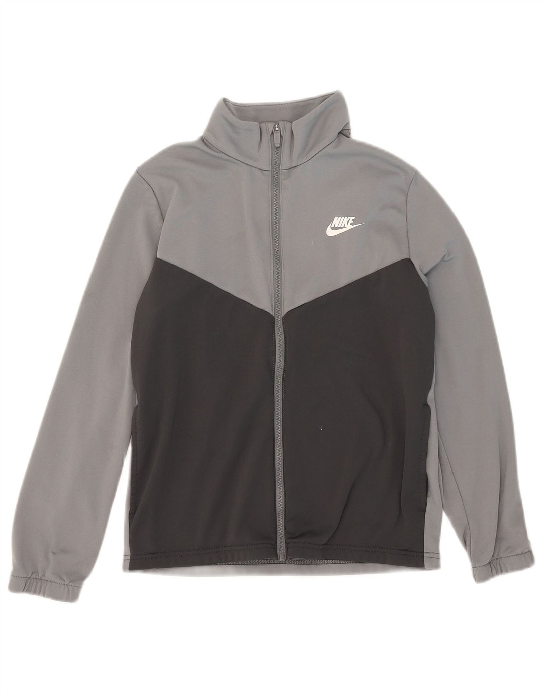 Jachetă de trening cu grafică Nike pentru băieți 13-14 ani XL, gri, color block