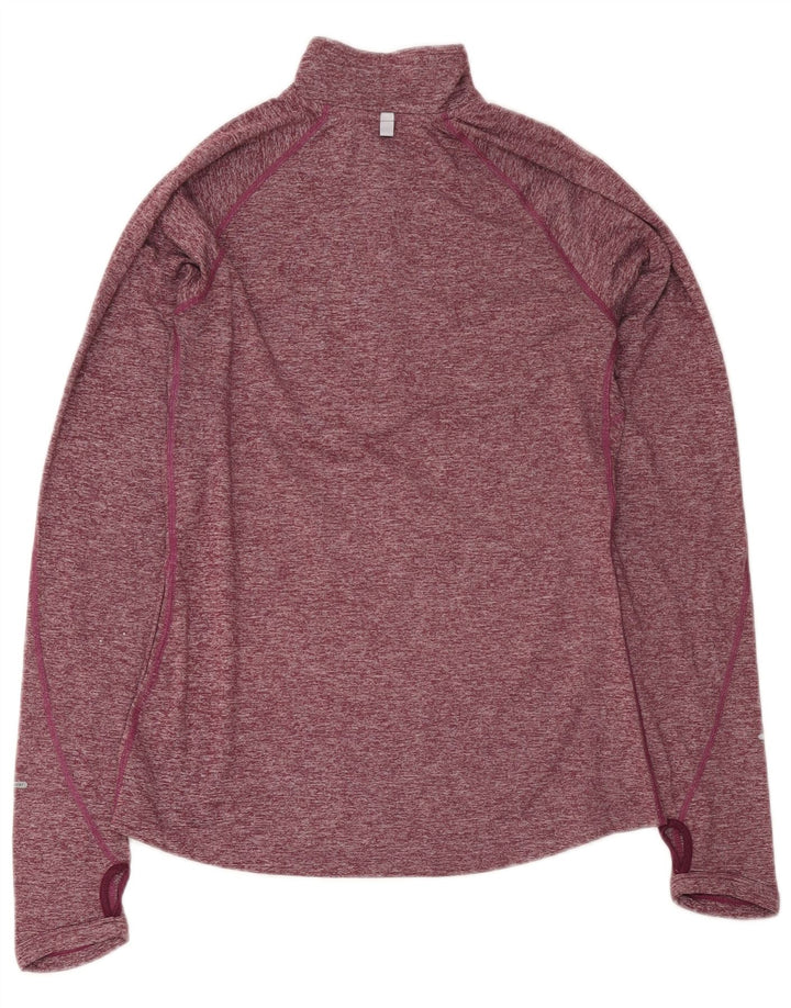 Top de trening Nike Dri Fit Pullover pentru femei UK 10 Small Burgundy Flecked