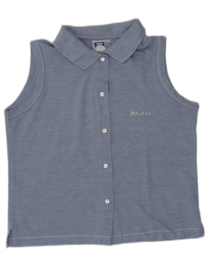 Bluză cămașă fără mâneci pentru femei LOTTO, UK 10, poliester albastru mic