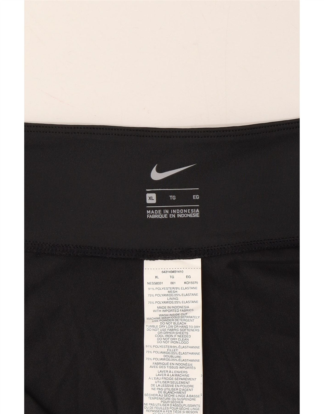 NIKE Womens Sport Shorts UK 18 XL  Black Polyester