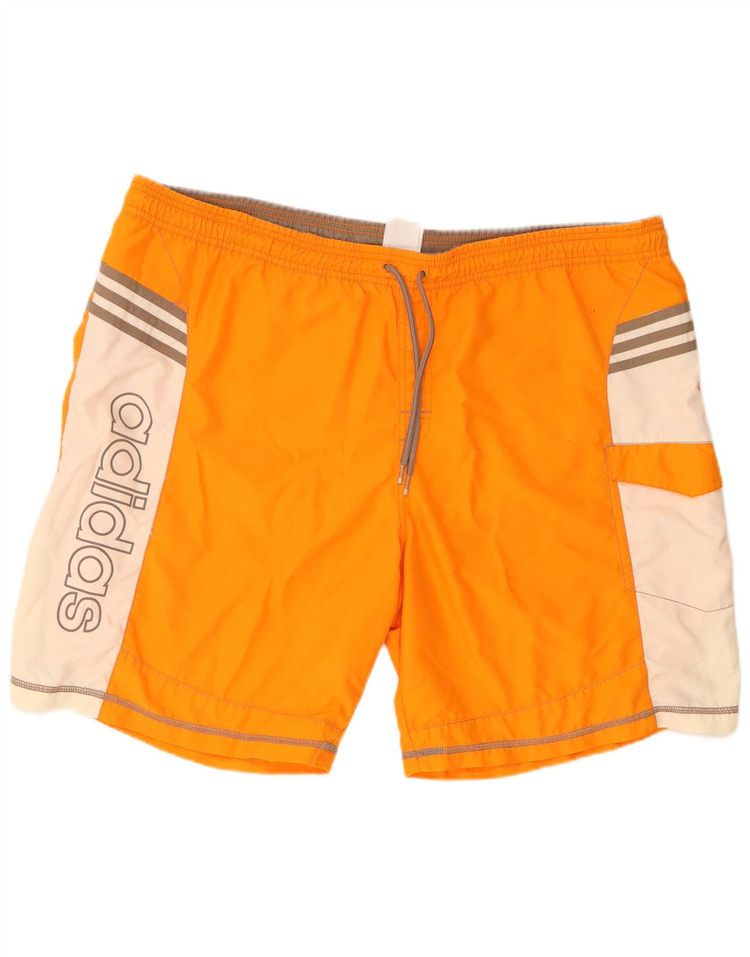 Pantaloni scurți de înot grafic pentru bărbați Adidas 2XL portocaliu, poliester color bloc