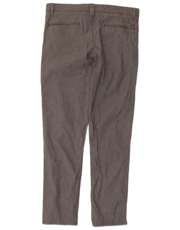 Hugo Boss Mens Slim Chino Trousers EU 50 Large W34 L31 Grey Cotton