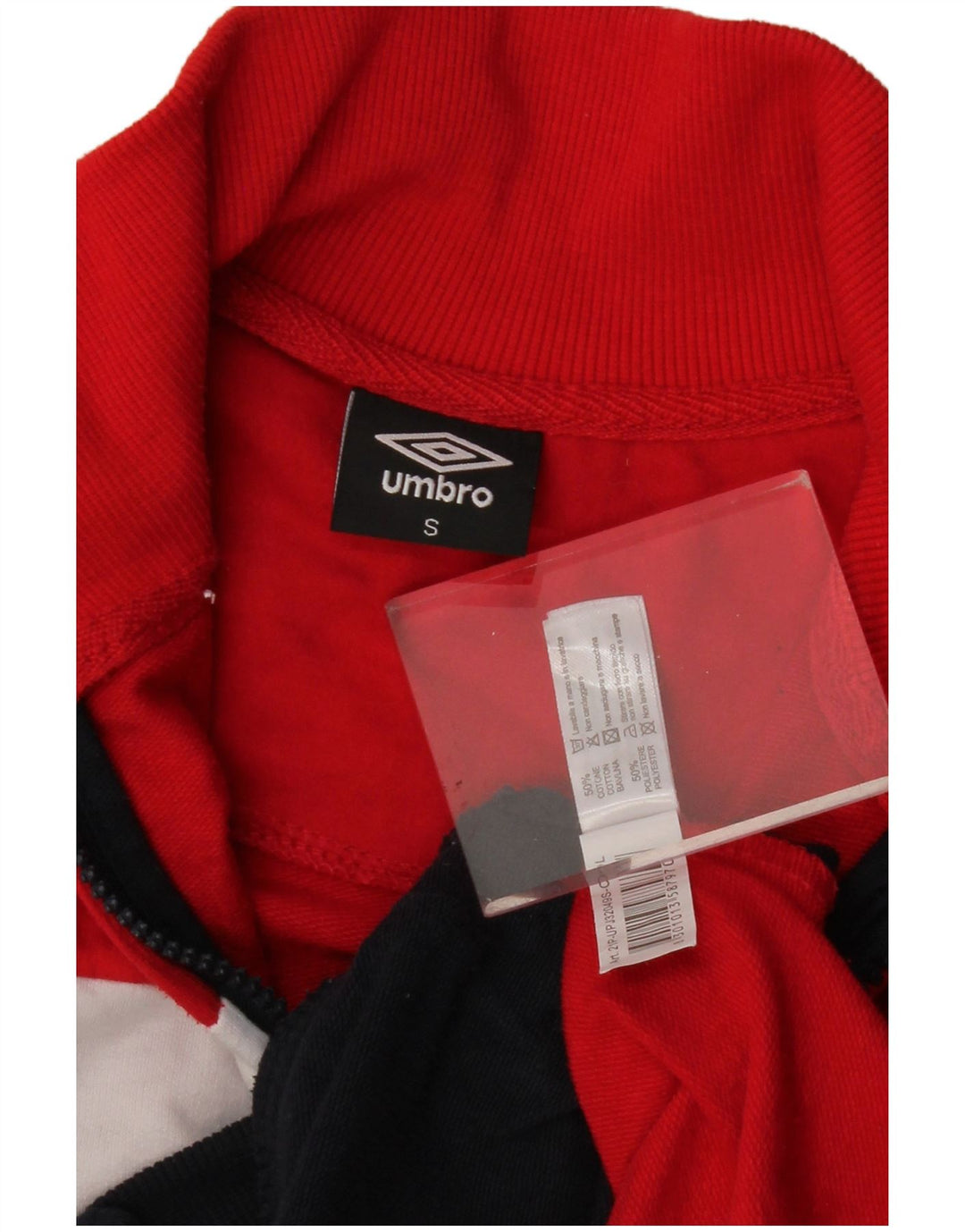 Jachetă de trening Umbro pentru femei UK 10 mic, albastru, bumbac color bloc