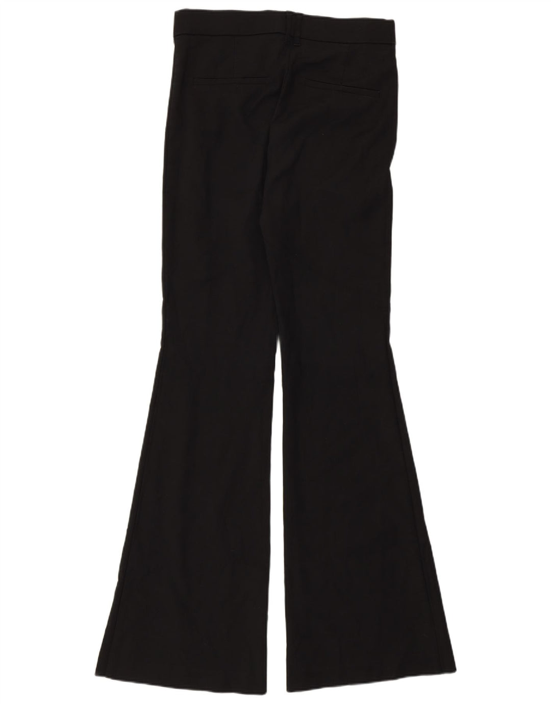 Pantaloni de damă Zara Casual Flare Mediu L28 L33 Bumbac Negru