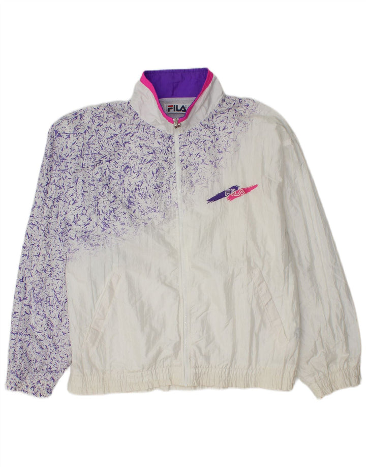 Jachetă de top pentru trening Fila, pentru femei, IT 50 XL, poliamidă albă pete