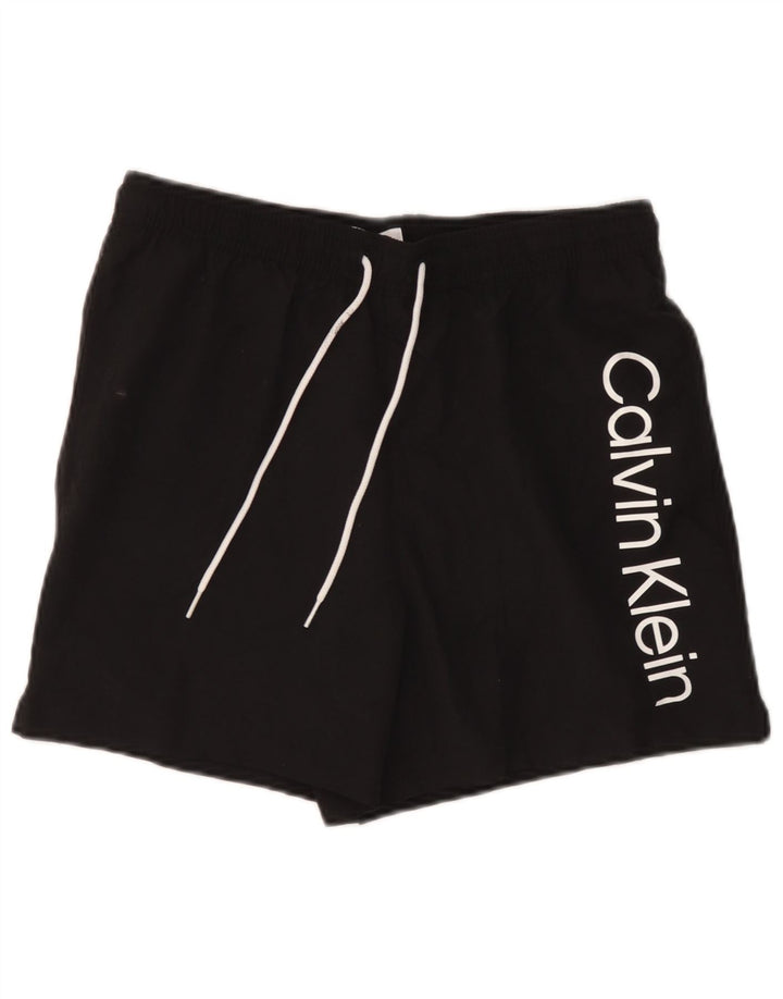 Pantaloni scurți de baie Calvin Klein pentru bărbați, poliester negru mediu