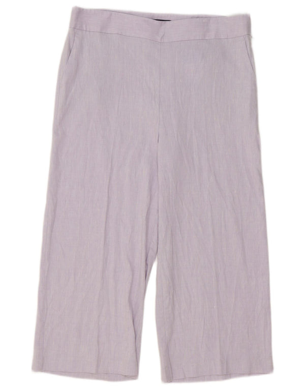 Pantaloni capri cu picioare largi pentru femei Marks & Spencer UK 14 Large W34 L22 Violet