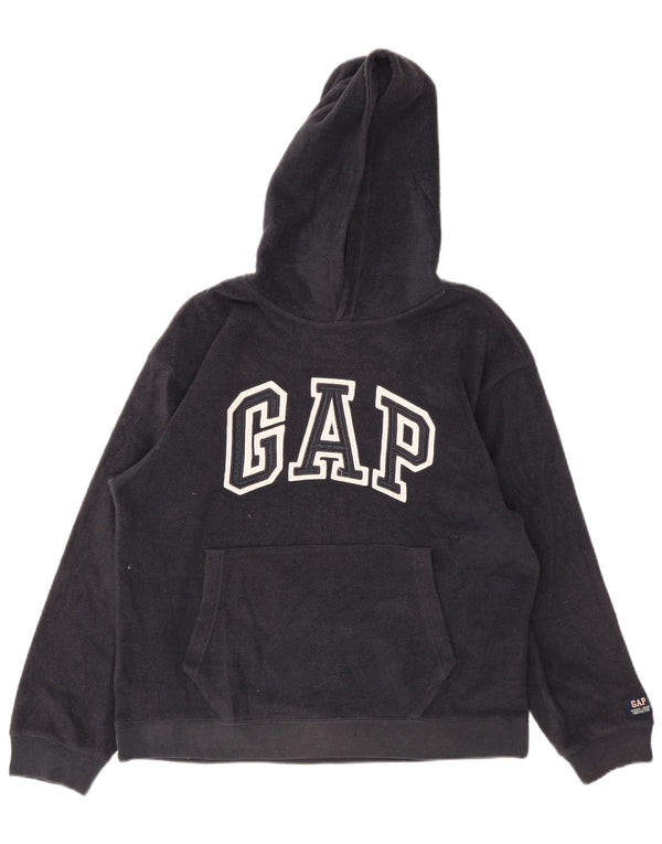Gap Boys Graphic Hooded Fleece Jumper 13-14 Years 2XL Navy Blue
