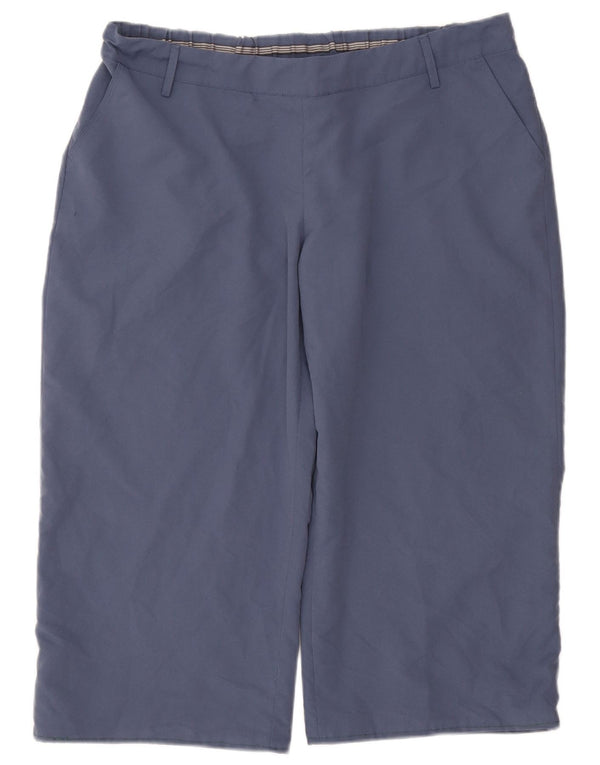 Pantaloni capri drepti Adidas pentru femei UK 20 2XL W38 L21 Albastru Poliester