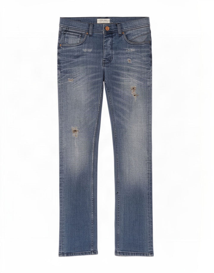 Blugi slim pentru bărbați Zara EU 38 Mici L30 L32 Albastru