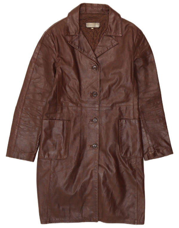 Palton de piele pentru femei VINTAGE UK 18 XL din piele maro