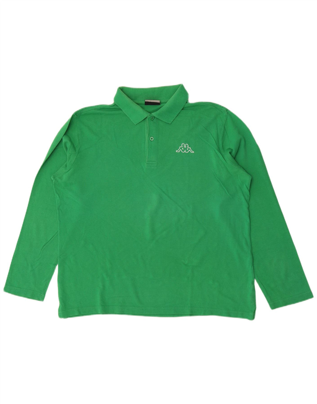 Tricou polo pentru bărbați Kappa cu mânecă lungă, verde mare