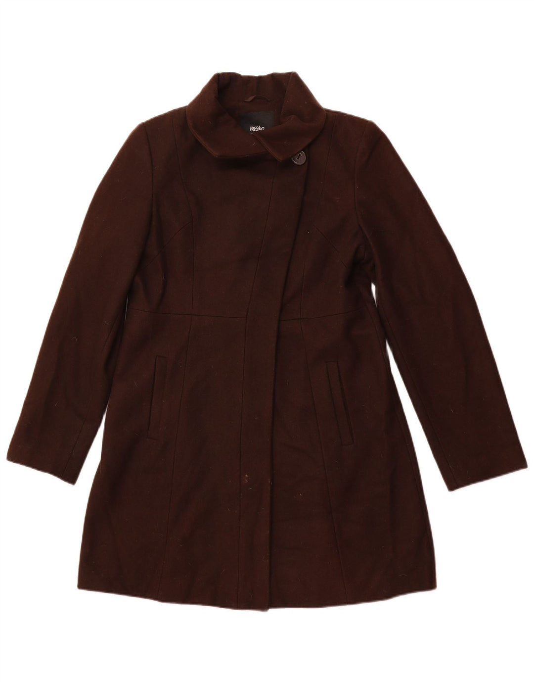 MOSSIMO Womens Overcoat UK 16 Large Brown Wool