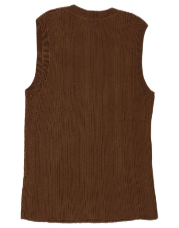 Vestă pentru femei Hugo Boss, UK 18 XL, maro, viscoză
