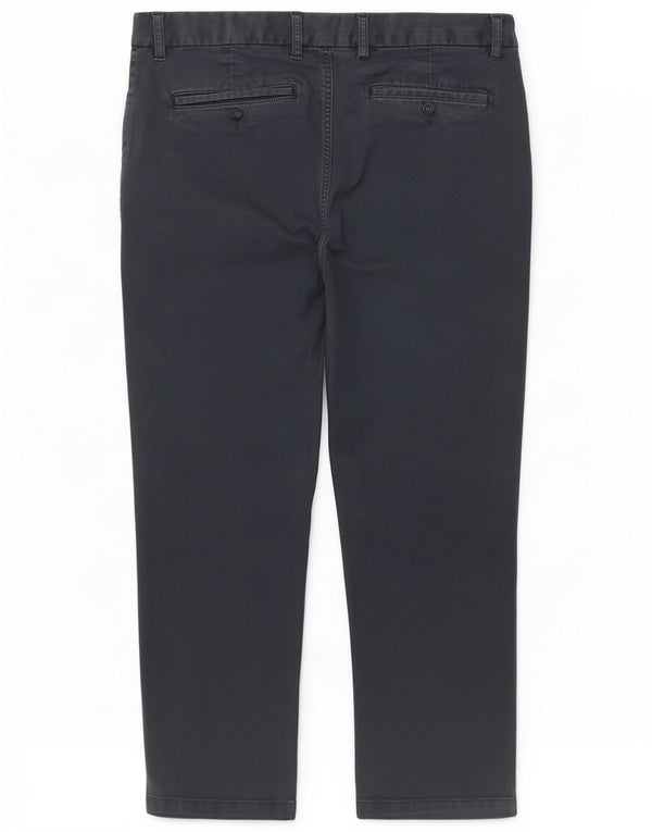 Pantaloni chino pentru bărbați Marks & Spencer, cu ajustare normală, L40 L29, bumbac bleumarin