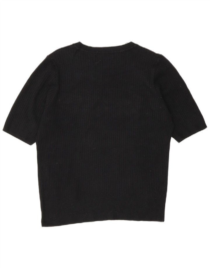 Tricou pentru femei Marks & Spencer Top UK 12 Medium Black Viscose
