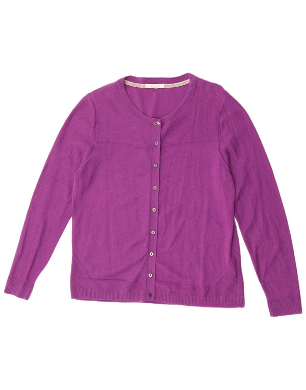 Pulover cardigan pentru femei White Stuff UK 16 Lână merino mov mare