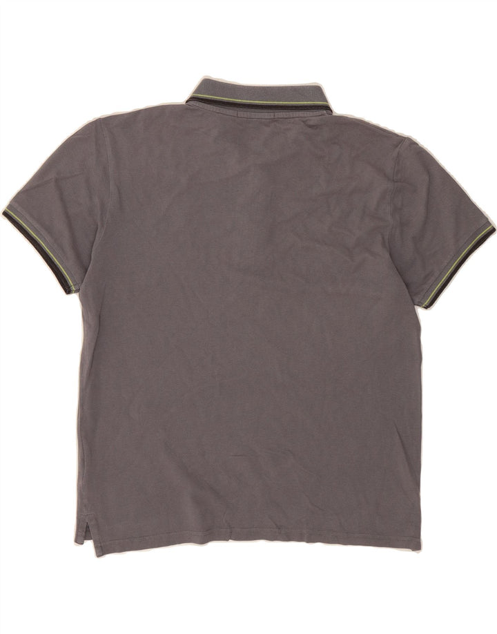 TRUSSARDI Mens Polo Shirt Medium Grey Cotton Vintage Trussardi and Second-Hand Trussardi from Messina Hembry 