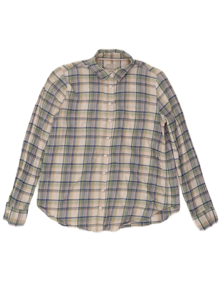 Cămașă de flanel pentru femei Fat Face, cu croială clasică, UK 12 Medium, multicoloră