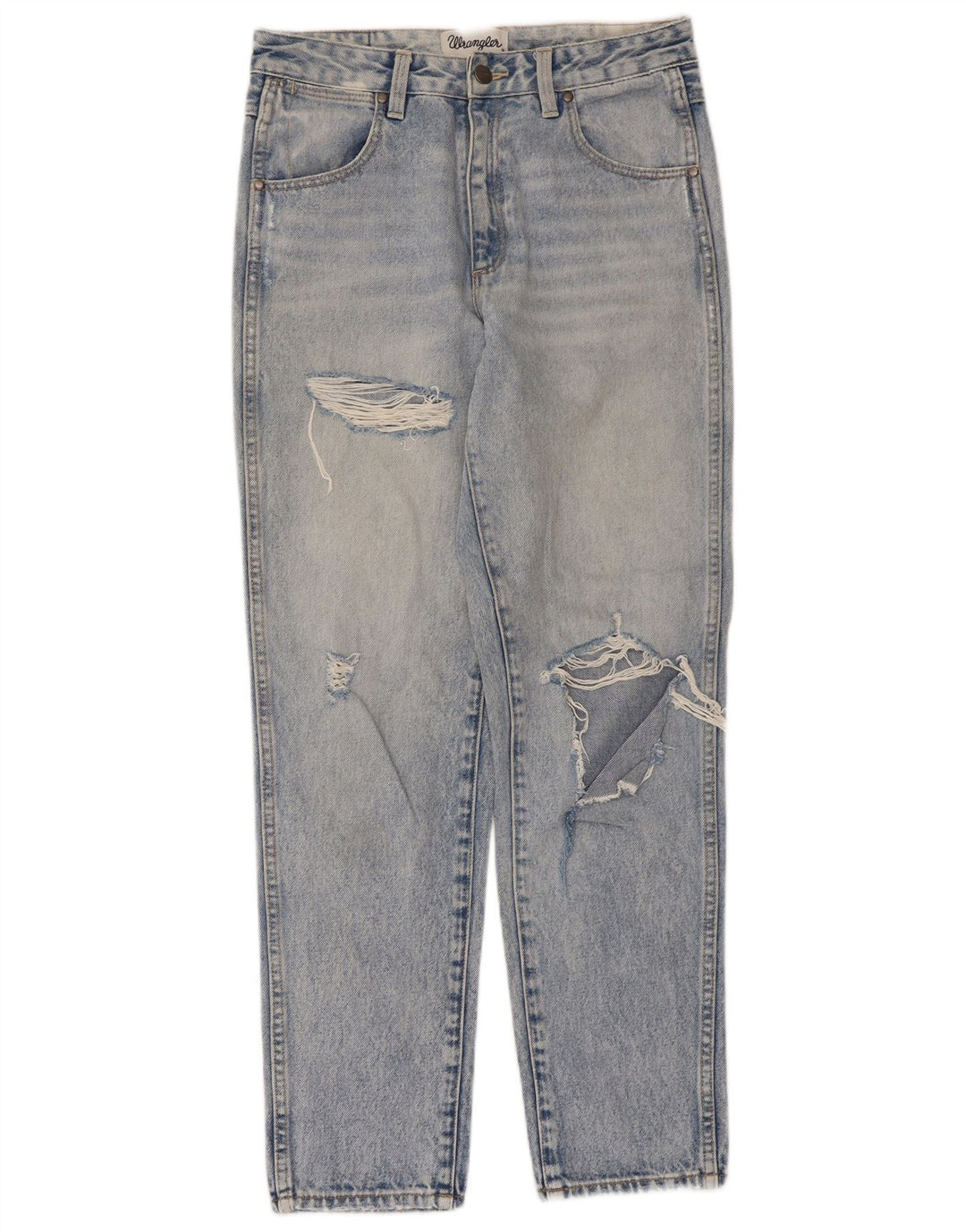 Blugi conici învechiți Drew Wrangler pentru femei US 9 Medium W28 L28 Albastru