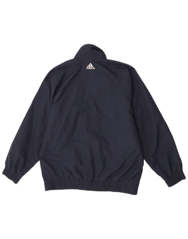 Jachetă de top pentru trening cu grafică Adidas pentru băieți 13-14 ani, albastru bleumarin