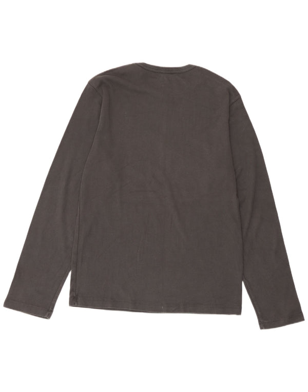 Gap Mens Fitted Top mânecă lungă mare bumbac gri