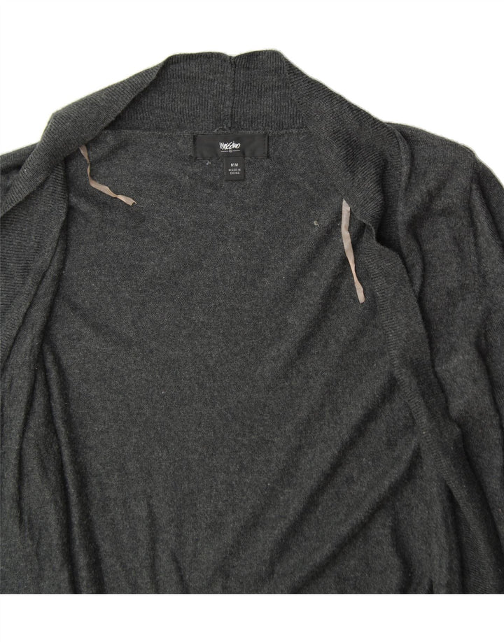 MOSSIMO Womens Longline Cardigan Sweater UK 12 Medium Grey Nylon Vintage Mossimo and Second-Hand Mossimo from Messina Hembry 