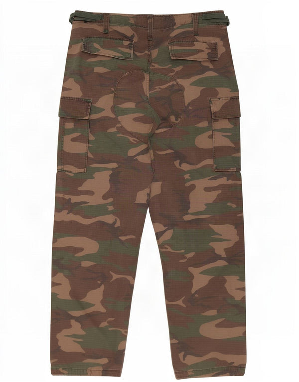 Pantaloni cargo obișnuiți pentru bărbați vintage, mari W38 L32 maro, bumbac camuflaj