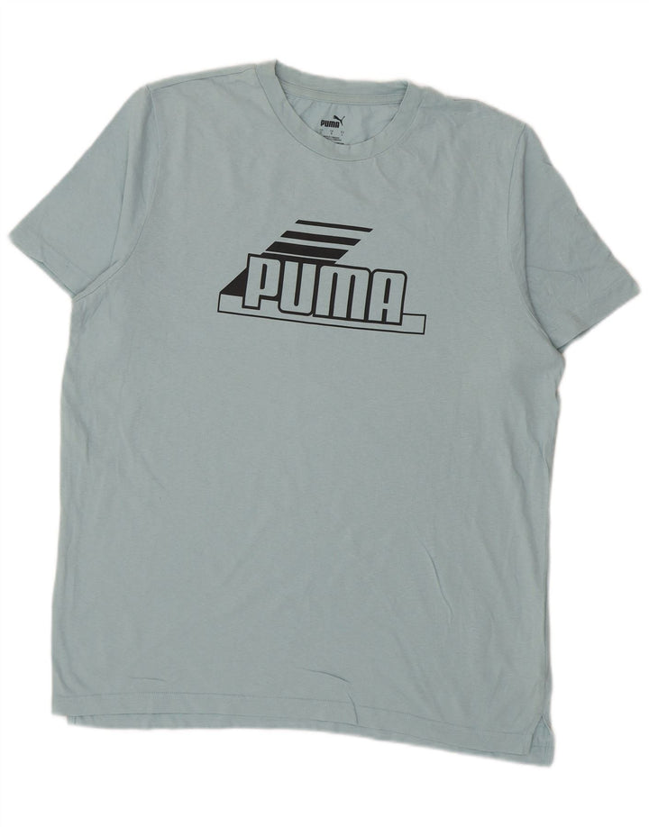 Tricou grafic Puma pentru bărbați Top mare din bumbac turcoaz