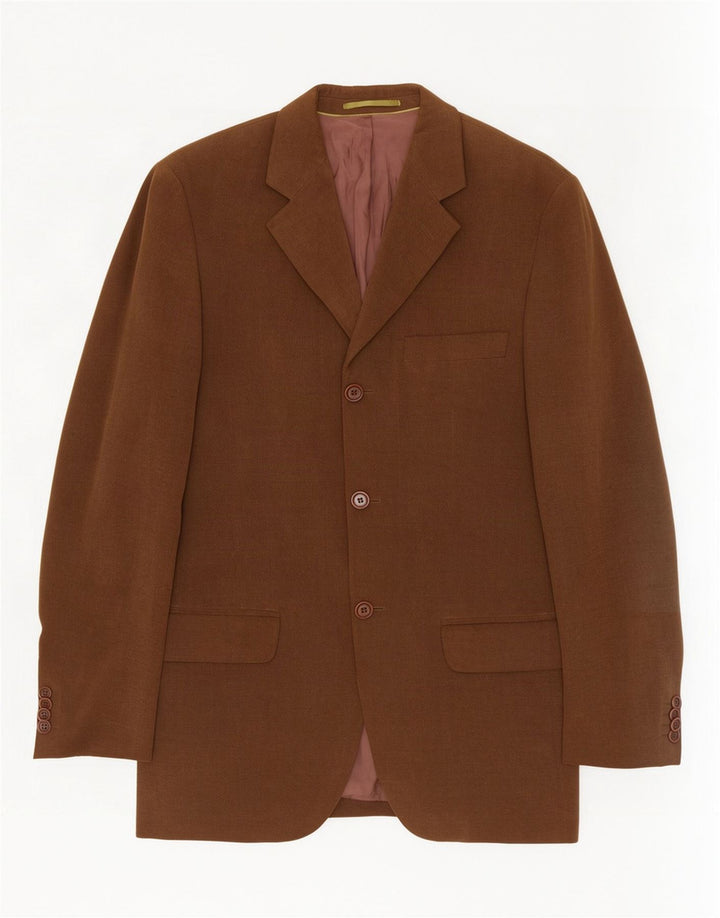 Massimo Dutti Jachetă pentru bărbați cu 3 nasturi EU 46 Bumbac maro mic