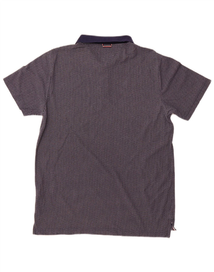 Tricou polo TOMMY HILFIGER pentru bărbați XL, bumbac cu pete, albastru marine