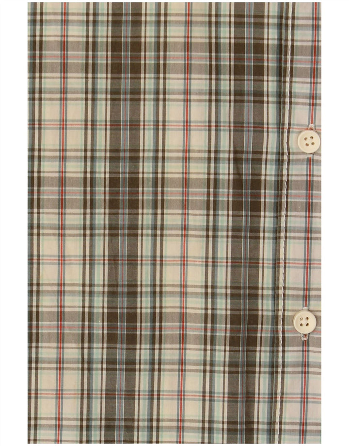 Cămașă cu mânecă scurtă pentru bărbați LEVI'S, bumbac cu carouri mare, kaki