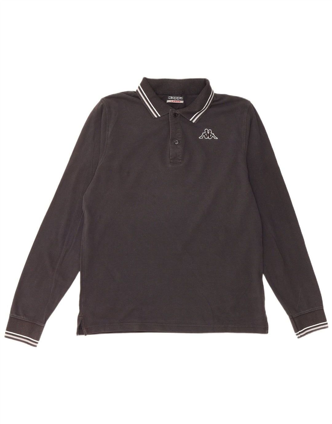 Cămașă polo pentru bărbați Kappa, bumbac negru mare