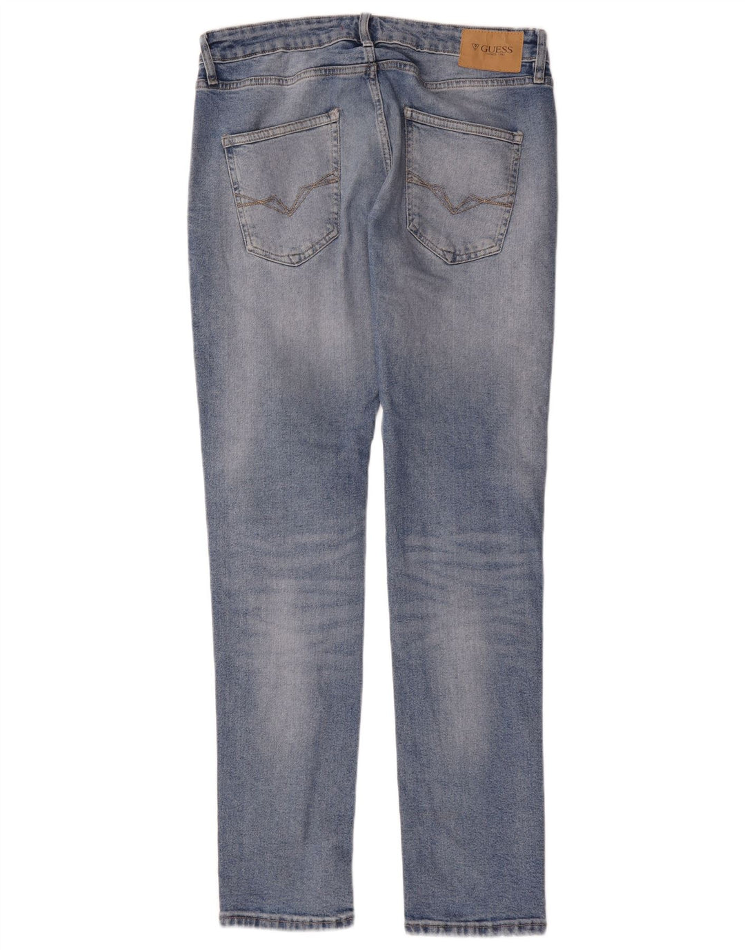 Guess blugi conici subțiri pentru femei W32 L34 poliester albastru