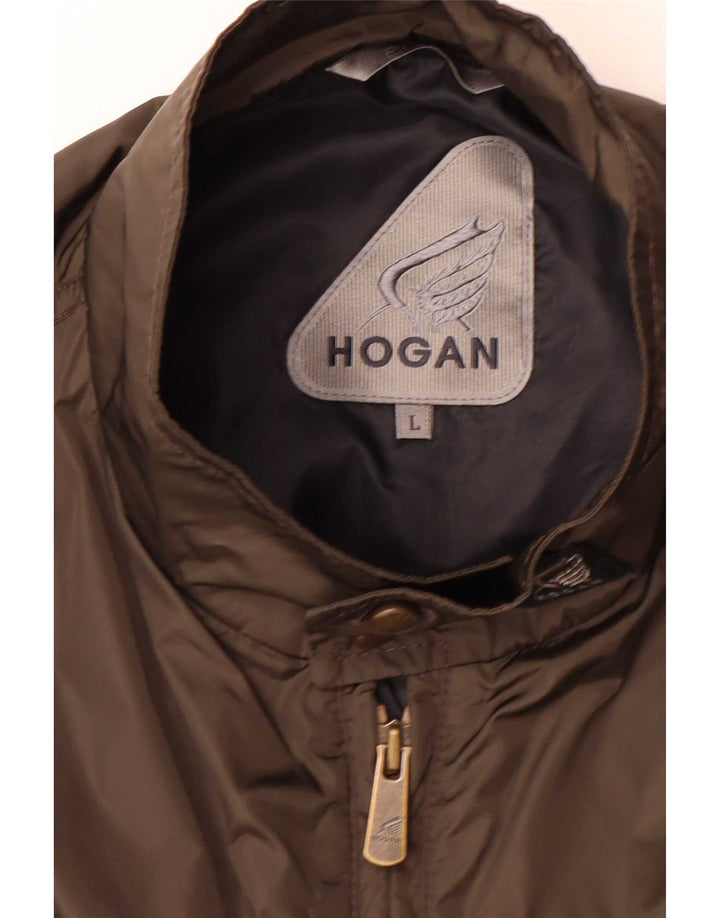 Hogan Mens Bomber Jacket UK 40 Large Gri Colourblock
