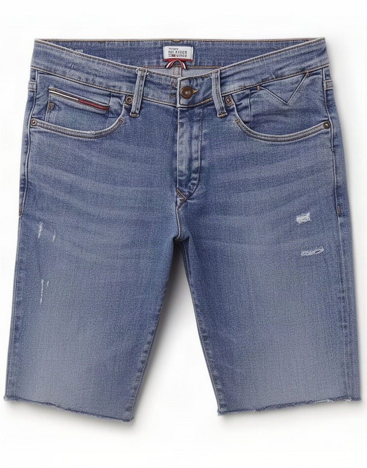 Tommy Hilfiger Mens Scanton Distressed Denim Shorts Medium W33 Blue