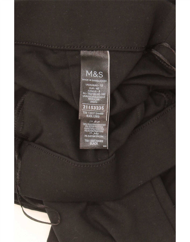 Marks & Spencer Pantaloni casual Bootcut pentru femei UK 12 Medium W30 L29 Negru