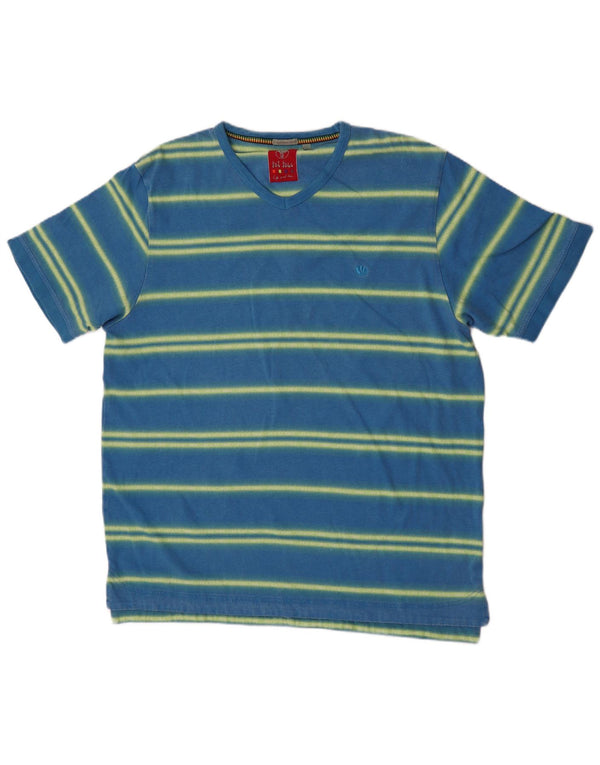 Tricou pentru bărbați Fat Face Top mare din bumbac cu dungi albastre