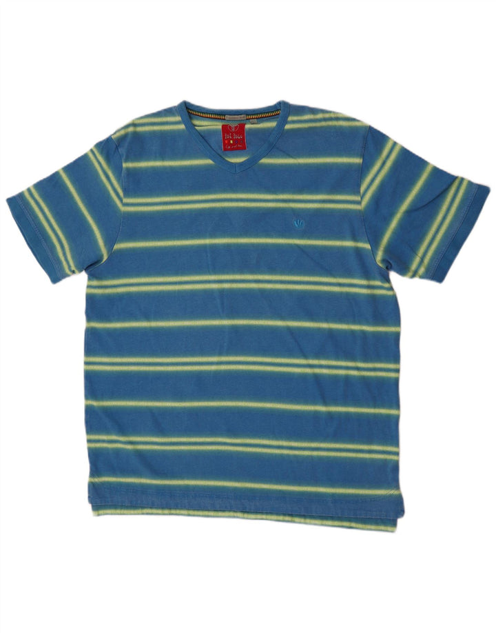 Tricou pentru bărbați Fat Face Top mare din bumbac cu dungi albastre