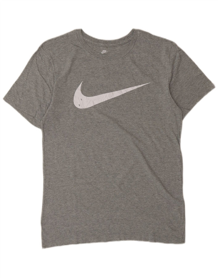 Tricou grafic Nike pentru bărbați Top mic, gri, bumbac