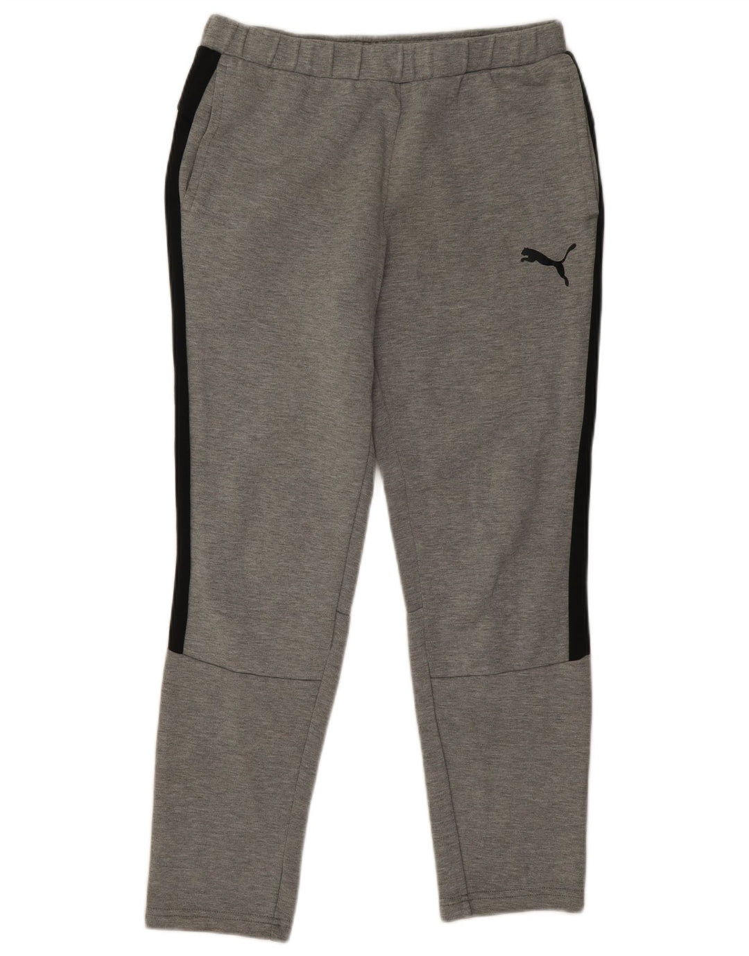 Pantaloni de trening Puma pentru bărbați, bumbac color bloc, gri mediu