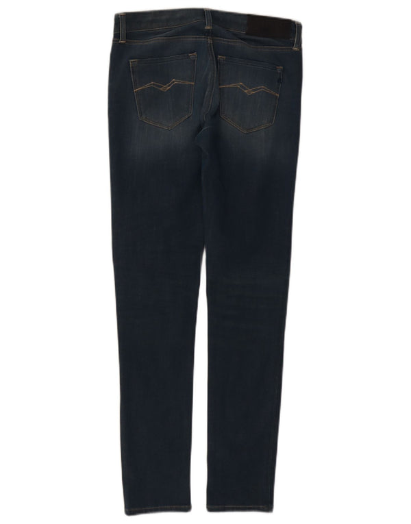 Replay Blugi skinny noi Luz pentru femei W27 L28 bumbac bleumarin