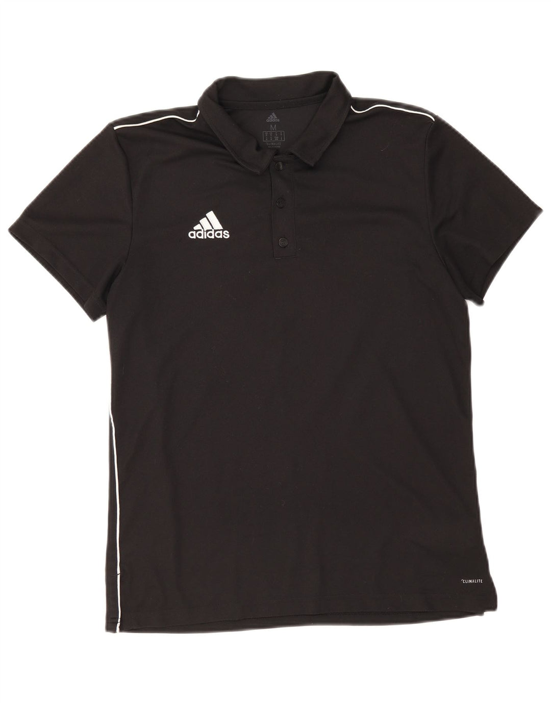 Tricou polo Adidas Climalite pentru bărbați, poliester mediu negru