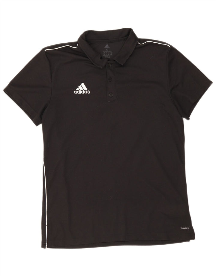 Tricou polo Adidas Climalite pentru bărbați, poliester mediu negru